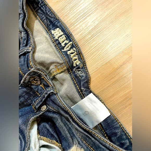 MACHINE Womens Jeans Destroyed Distressed Size 5 - Picture 4 of 10
